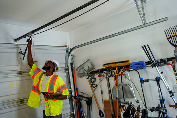 Professional Garage Door Panel Replacement technician working in Estes Park, CO